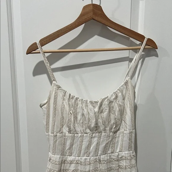 Altar'd State Cream and Tan Striped Boho Maxi‎ Dress Size XS - Picture 2 of 9